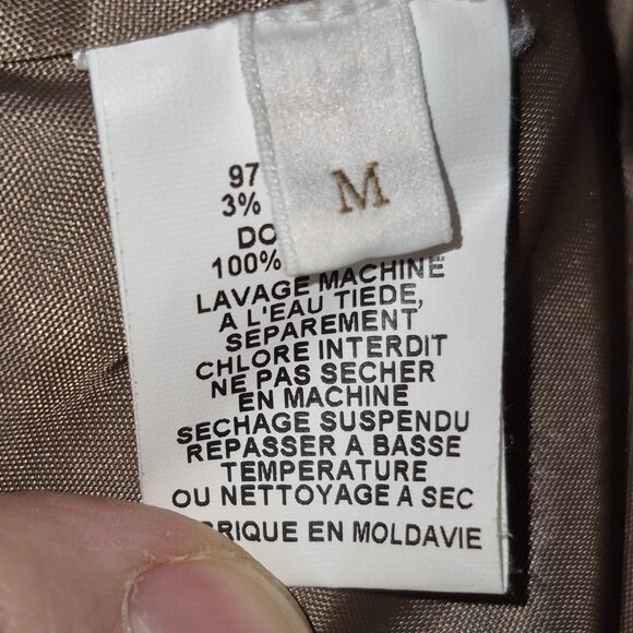 Bedo Darker Tan Fitted Cotton Blazer (M) - Picture 7 of 9